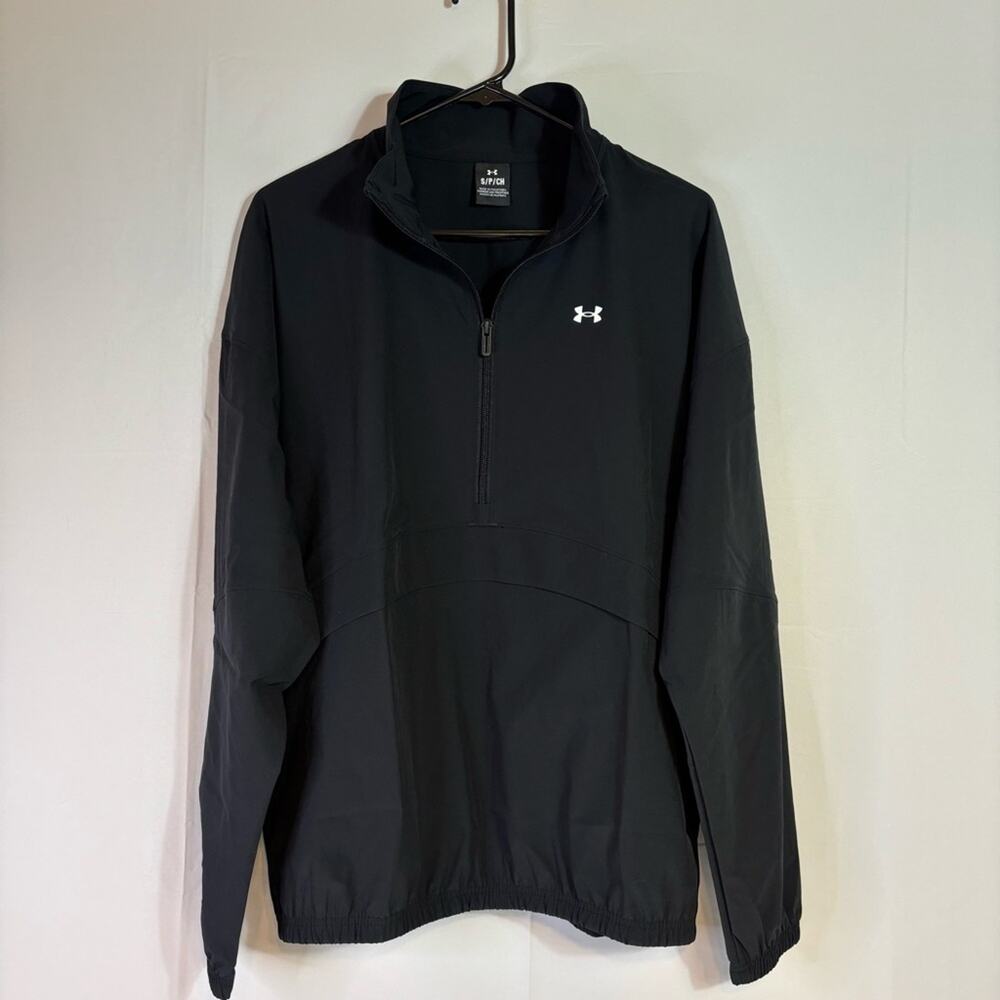 NWT Under Armour Black Pullover Windbreaker Size Small or Medium H0142 I0171